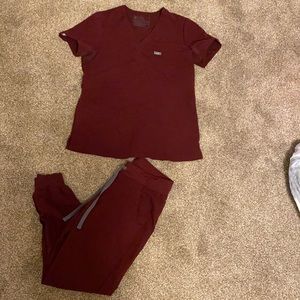 Figs Burgundy Scrubs